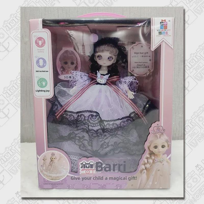 26 cm Zpívající, rotující a tančící panenka princezna Barbie s hudbou a světly – dětská hračka.