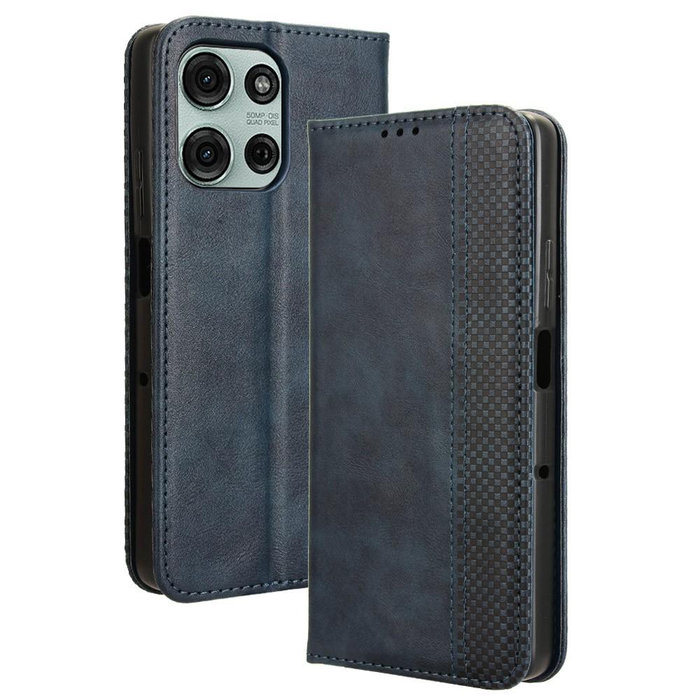 For Motorola Moto G75 5G Leather Case Wallet Stand Retro Texture Phone Cover