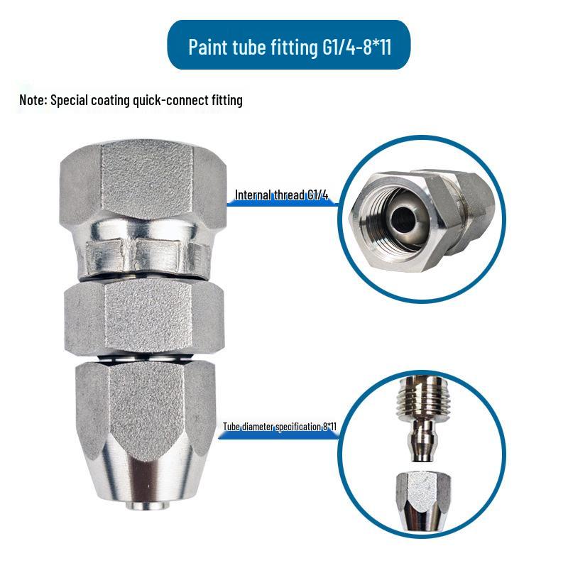 304 Stainless Steel Universal Quick-Connect Pipe Fittings for Spray Gun Equipment
