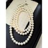 Womens Pearl Necklace Long Layered Sweater Chain Elegant Cheongsam Winter