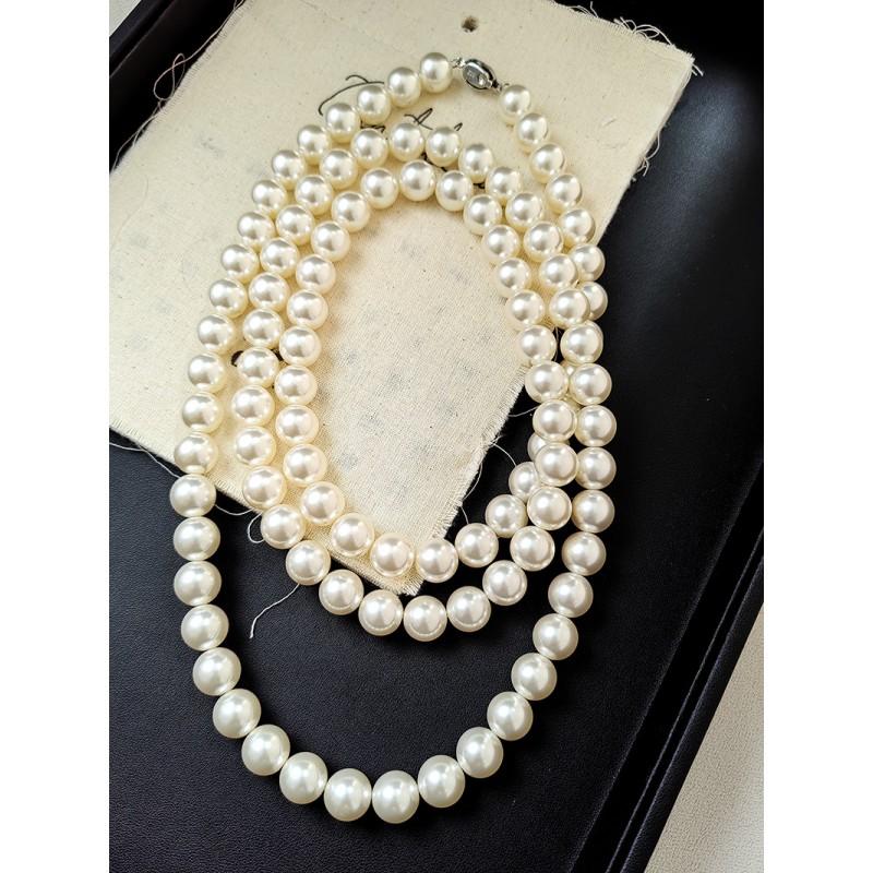 Womens Pearl Necklace Long Layered Sweater Chain Elegant Cheongsam Winter