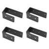 4PCS Door Barricade Bracket Heavy Duty Steel Open Security Bar Holder U Bracket for Barn Shed Garage