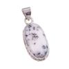 Natural Dendrite Opal Gemstone 925 Solid Sterling Silver Gift Pendant 1.5" D1e42