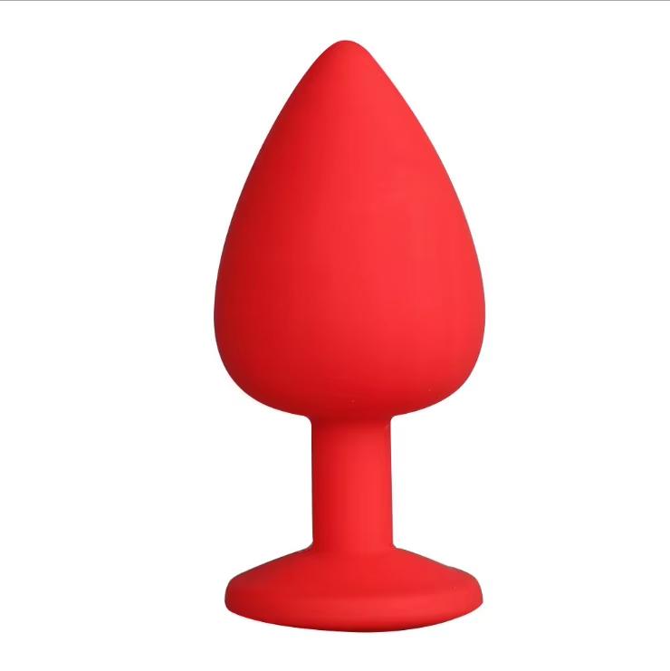 Factory Classic Butt Plug Anal Plug Sex Toy Large Size Soft Silicone in Assorted Colors Red Black Purple Pink for Man Woman