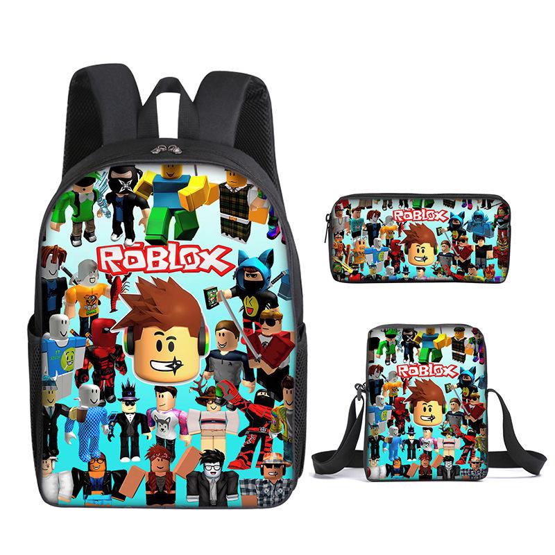 Robles Student School Bag 3D Digital Printing Cartoon Backpack Backpack Diy pencil bag