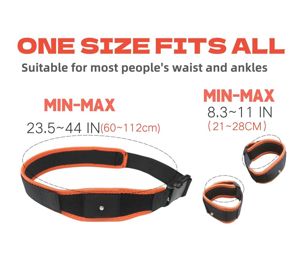 Jadery VR Tracker Belt (2024 New Model) 3-Piece Set for Waist and Ankle, VR Game Full Tracker Strap for Ultimate Tracker, Vive Tracker, and Tundra