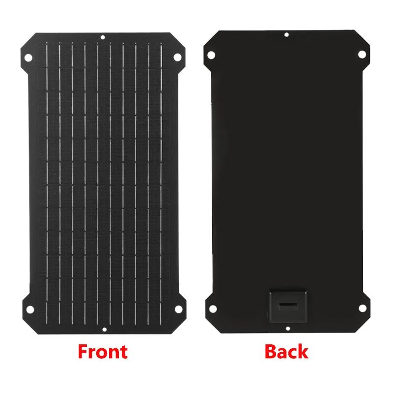 30W Solar Panel Portable Monocrystalline USB Type-C Output Outdoor Charger Power Bank for Camping Phone Tablet Camera Fans