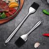 Brocha de Silicona para Aceite de Cocina Brocha para Untar Parrilla de Barbacoa Mango de Acero Inoxidable Pastelería Barbacoa Brocha para Cocinar Herramientas de Cocina