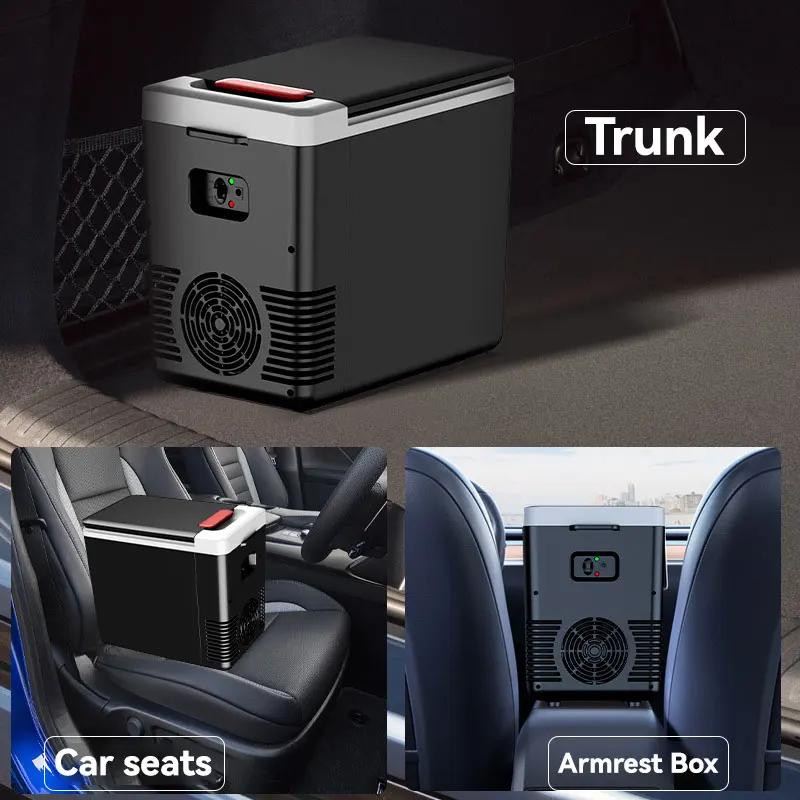 Mini Refrigerator 12V 220V Car Home Dual-use Refrigerator Freezer 10L Outdoor Cooler & Warmer Electric Fridge Portable Icebox