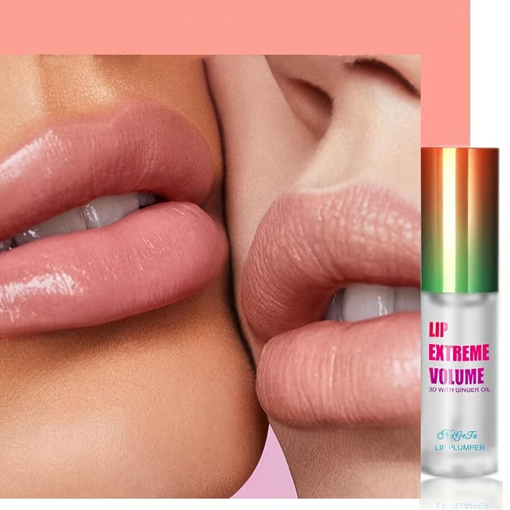 Lip Plumper Oil Serum Lip Enhancer Ginger And Mint Plant Lip Gloss Oil Moisturizing Beauty Lips Skin Care Sexy Lips