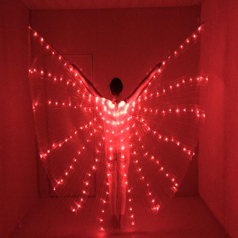 Siying LED Luminous Butterfly Wings Cloak - Adult Colorful Fluorescent Props for Performances