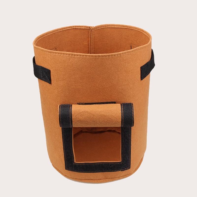Reusable Non-Woven Felt Planting Bag with Harvest Window for Vegetables