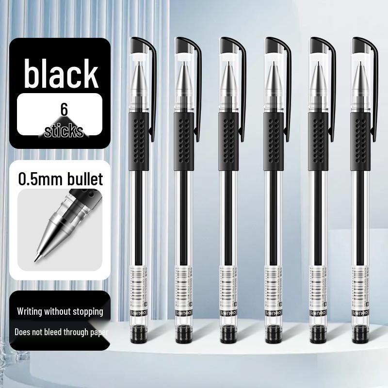 Deli Neutral Large Capacity 0.5mm Black & Red Ballpoint Pen for Students