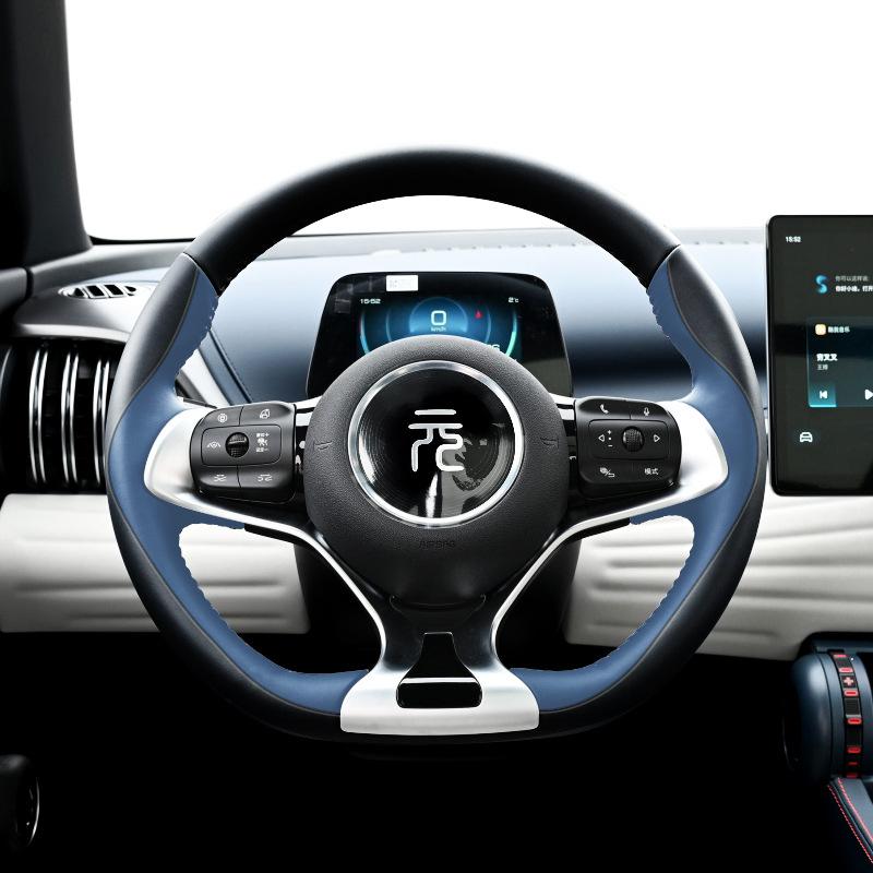 High Hand Sewing Stitching Car Steering Wheel Cover For BYD ATTO 3 Yuan Plus 2025 2025 2025 Nappa Leather Auto Interior Wrap