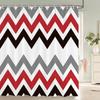 High Quality Geometric Pattern Printed Fabric Shower Curtains Bathtub Waterproof Products Bathroom Decor With 12 Hooks