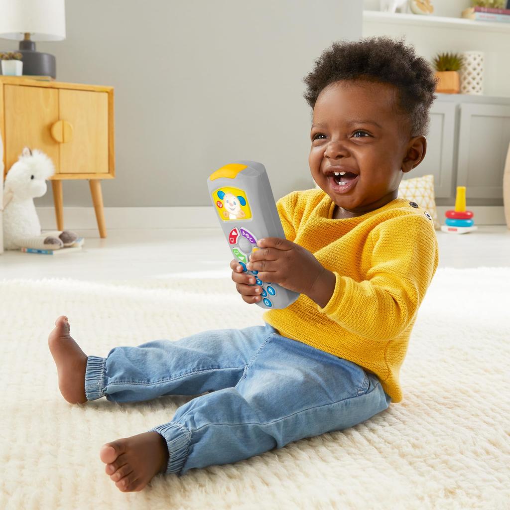 Woof Bilingual Remote Baby Toddler Educational Learning Early Development Activity English Foreign Language Ages 6 Months JNH88 Fisher-Price Control,