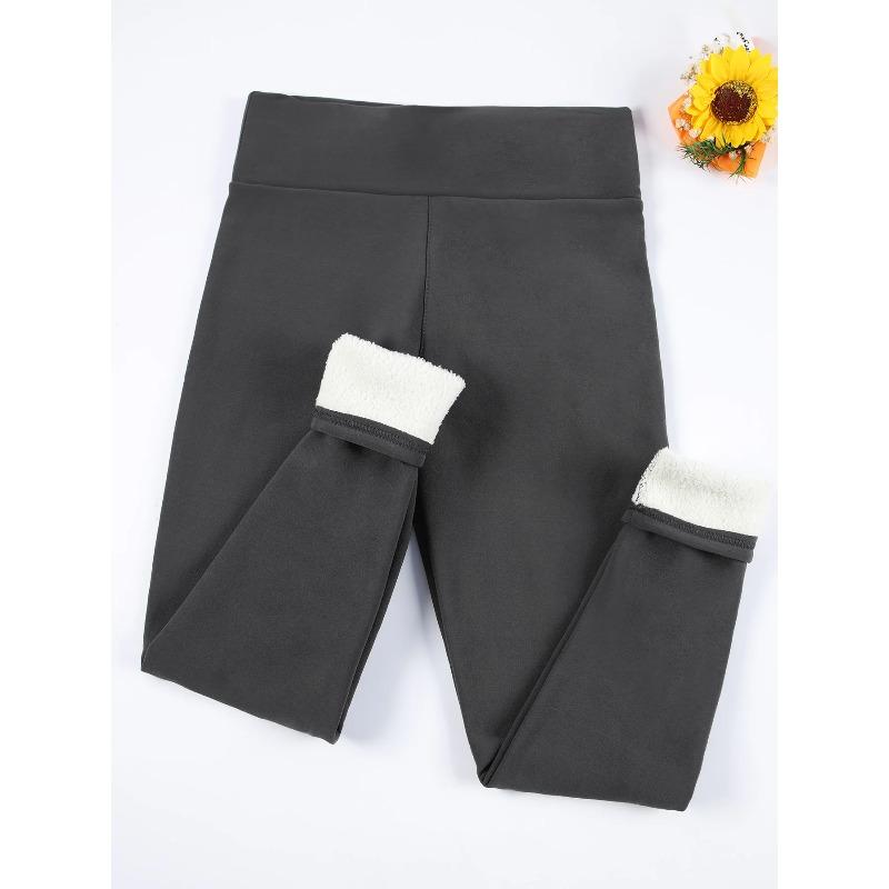 Autumn Winter Warm Fleece Women Leggings Velvet Thicken High Waist Tights Elastic Slim Solid Color Leggings Prevent Cold Tights