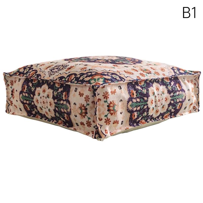 Чехол для подушки для медитации в марокканском стиле размером 45x45 см ленивый футон чехлы для подставки для ног ненабитый домашний пуф с татами для эркера 5160₽