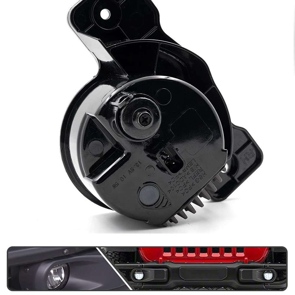 Mingrui Test 2pcs LED Fog Lights Replacement for J'eep Wrangler JK JL Gladiator JT OEM Factory Fog Lamp