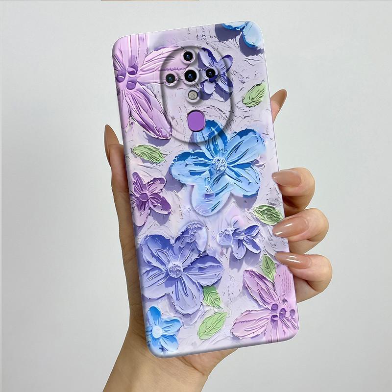 For Tecno Spark 6 KE7 Case Spark6 Silicone TPU Soft Phone Casing Sweet Painted Printed Shockproof Protective Back Cover
