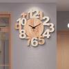 Clock Wall Clock Living Room Bedroom Personality Creative Fashion Clock Modern Simple and Atmospheric Home Silent Wooden Wall Watch