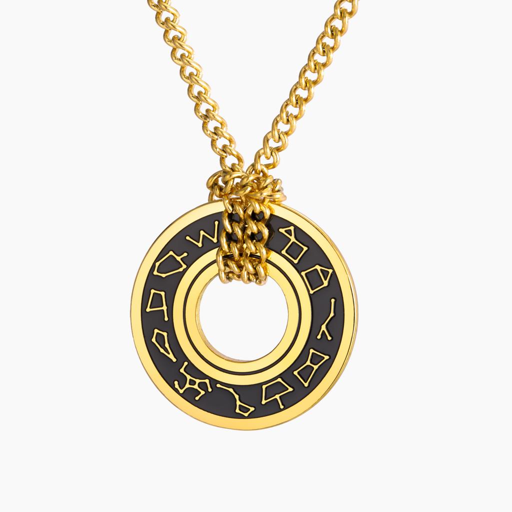 LIKGREAT 12 Zodiac Signs Necklace for Men Women Astrology Constellation Pendant Chain Stainless Steel Pagan Witchy Jewelry Gift