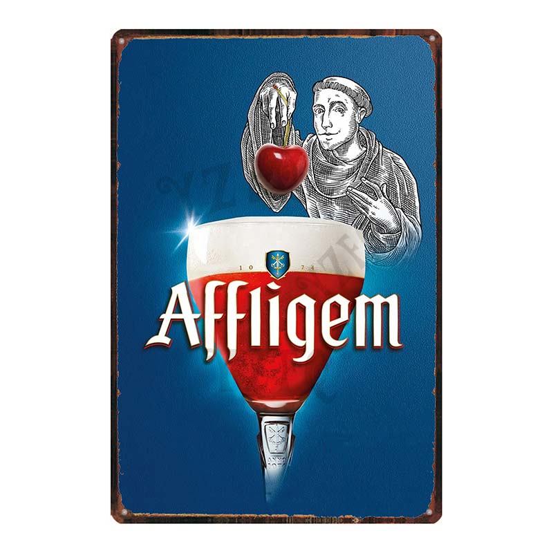 Beer Metal Tin Sign Paix Dieu Mort Subite Retro Poster Affligem For Wall Bar Pub Art Kitchen Coffee Home Decor 30X20CM DU-8499B
