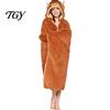Cozy Sleep Wear Animal Wearable Blanket Hoodie, Adults Oversized Fleece Sweatshirt Comfortable Cape Sleepwear, Halloween Cosplay Costume Plush Hooded