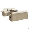VidaXL Salon de jardin avec coussins 7 pcs beige résine tressée 3326419