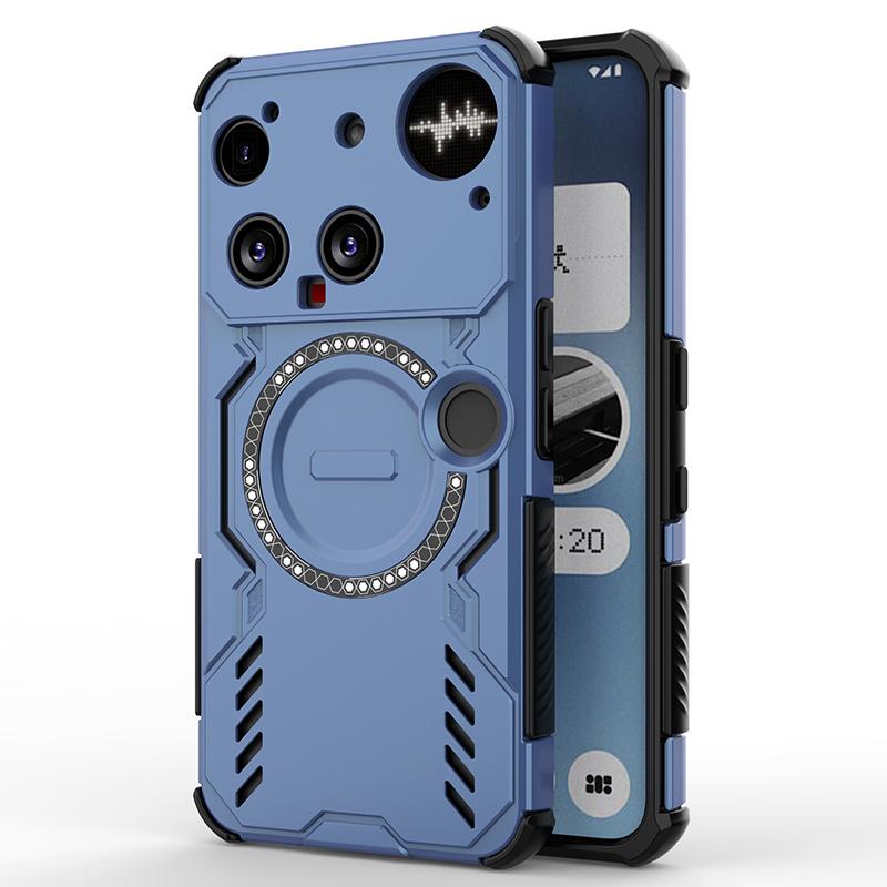 KEYSION Custodia Dissipazione Calore Forata per Nothing Phone 3 Silicone+PC Raffreddamento Magnetico Antiurto Copertura per Telefono per Nothing Phone 3