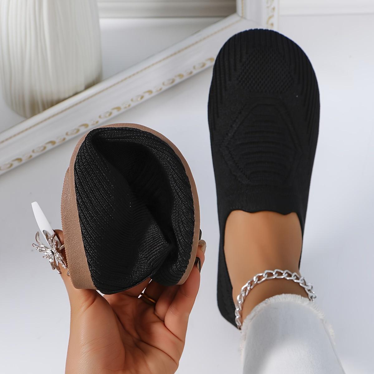 Women s Round-Toe Woven Flat Shoes, Casual, Outdoor, Soft-Sole Flat Shoes, Women Shoes 36 чёрный