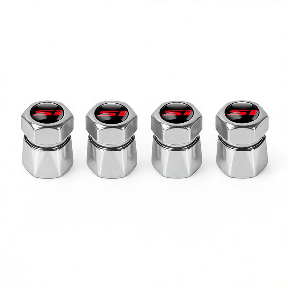 4Pcs Aluminum Car Tire Valve Caps Diamond Tyre Valve Airtight Cover Waterproof Dust For Honda City Odyssey CIVIC CRV Automobiles