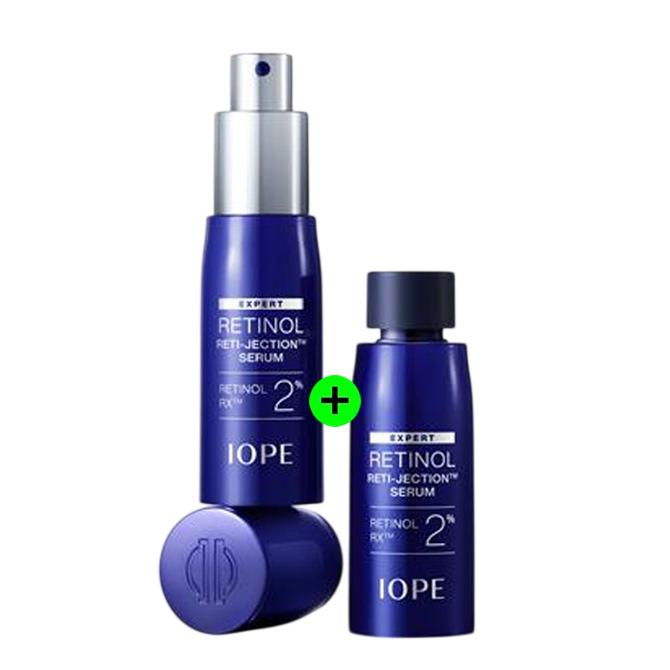 IOPE Retinol Retjection Serum 20ml + 15ml (Refill) - retinol serum wrinkle, Korean 20ml + Refill 15ml