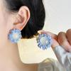 Korean   Pink Rose Flower Stud Earrings For Women Exquisite  Sweet Romantic Flower Earrings Party Jewelry Gifts