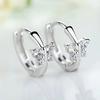 925 Silver Butterfly Stud Earrings for Women Wedding Engagement Luxury Zircon Jewelry Gift