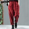 GMXIA 3 Color Corduroy Banana Pants with Elastic Waistband for Spring-autumn Period