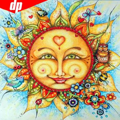 Diamant-Malerei, runde Steine, Cartoon-Diamant-Stickerei, Verkauf, Sonnenbilder