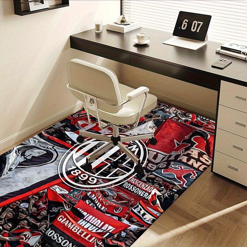 1pc Football,AC Milan,Fans Office Carpet Soft Polyester Entrance Carpet Washable Non slip Machine Wa