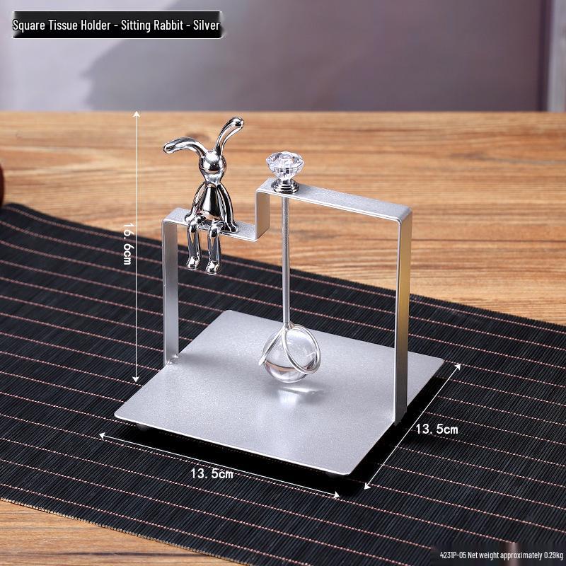 Elegant Metal Square Tissue Holder for Restaurants and Bars