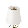 Bow Table Lamp with Fabric Shade Cute Decorative Metal Rechargeable Cordless Bedside Lamp for Bedroom