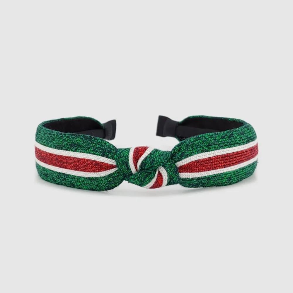 Lara Pearl Knit Hairband Green LALAH363 3305937