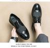Men's Formal Leather Brogue Tassel Loafers: Casual Slip-On Wedding Shoes
