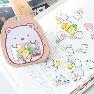 50 ks/balenie Kawaii nálepky DIY Roztomilý Kreslený PVC Krásna Mačka Medveď Nálepka na Dekoráciu Diára
