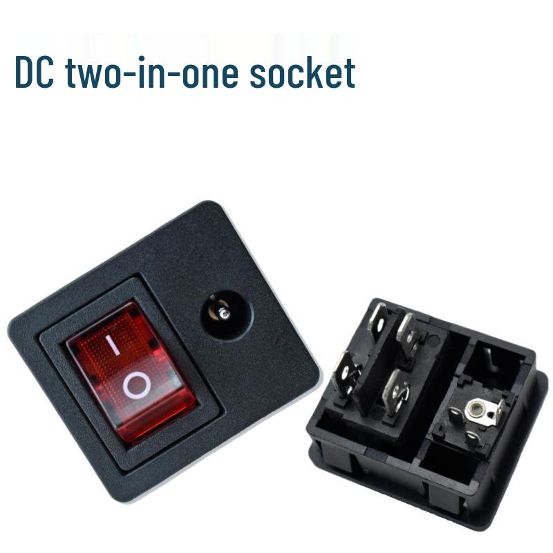 DC Dual Power Socket 5521/5525 with Switch, CE Certified