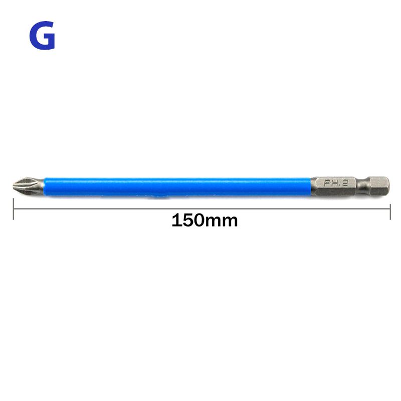 Magnetic Anti Slip Electric Screwdriver Bits 1/4" Hex Shank Precision Ph2