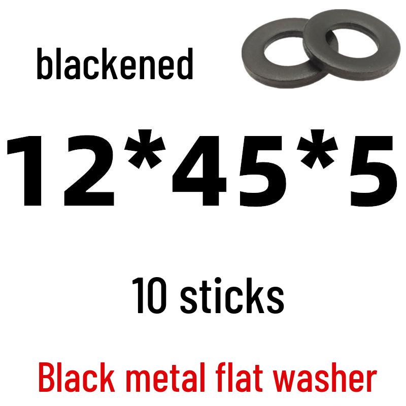 Thickened Black Iron Flat Washer for Screws, Non-standard Round Design