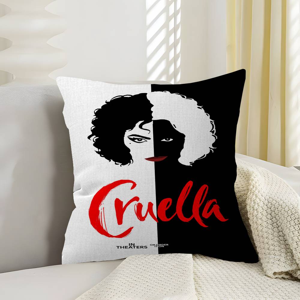 Movie C-Cruella Pillow Cover Design Cushion Cover Decor Holiday Decorati