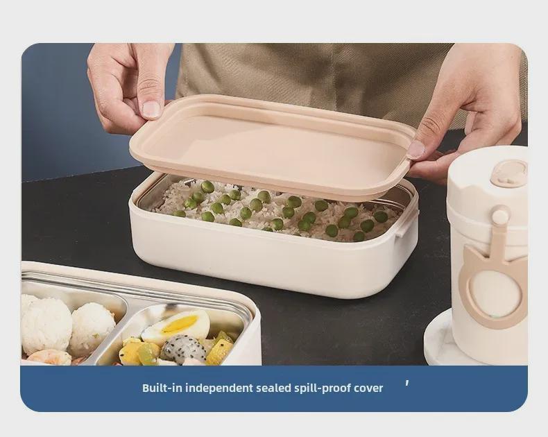 Doppelschichtige isolierte Lunchbox aus Edelstahl 304 für Büroangestellte und Studenten