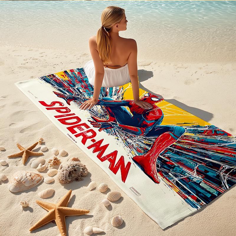 1Pc Spiderman Web Shadows Beach Towel Quick Dry Multiuse For Beach Pool Gym Yoga Home Travel Christmas Halloween Xmas Gift S1144