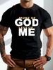 Large Mens Summer Tshirt God Graphic Printed Short Sleeved Tshirt Trend Casual Top for Daily Life Big and Tall